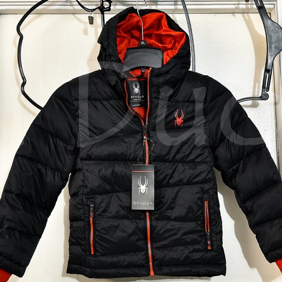Spyder Youth BOYS Puffer‎ Jacket BLACK - Picture 1 of 13